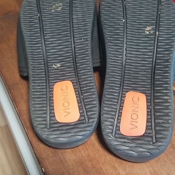Vionic Kiwi Slides Womens Size 9 Adjustable Black - Picture 3 of 6